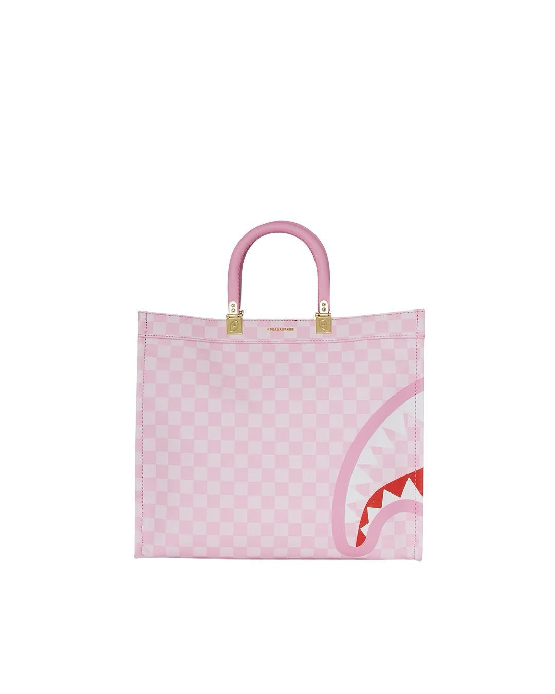 Borsa Sprayground nero pink flowers tote