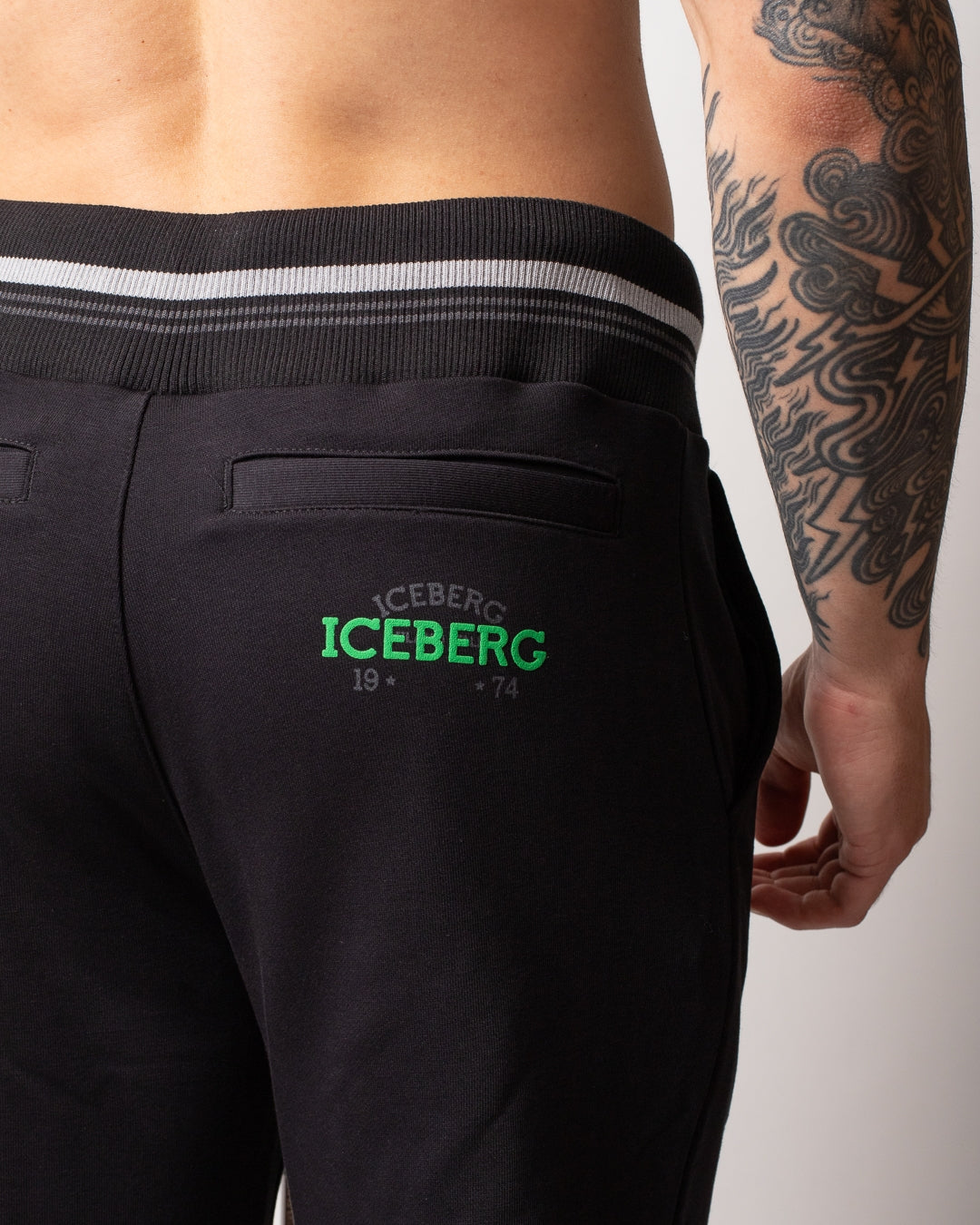 Pantalone Iceberg in felpa con logo stampato uomo