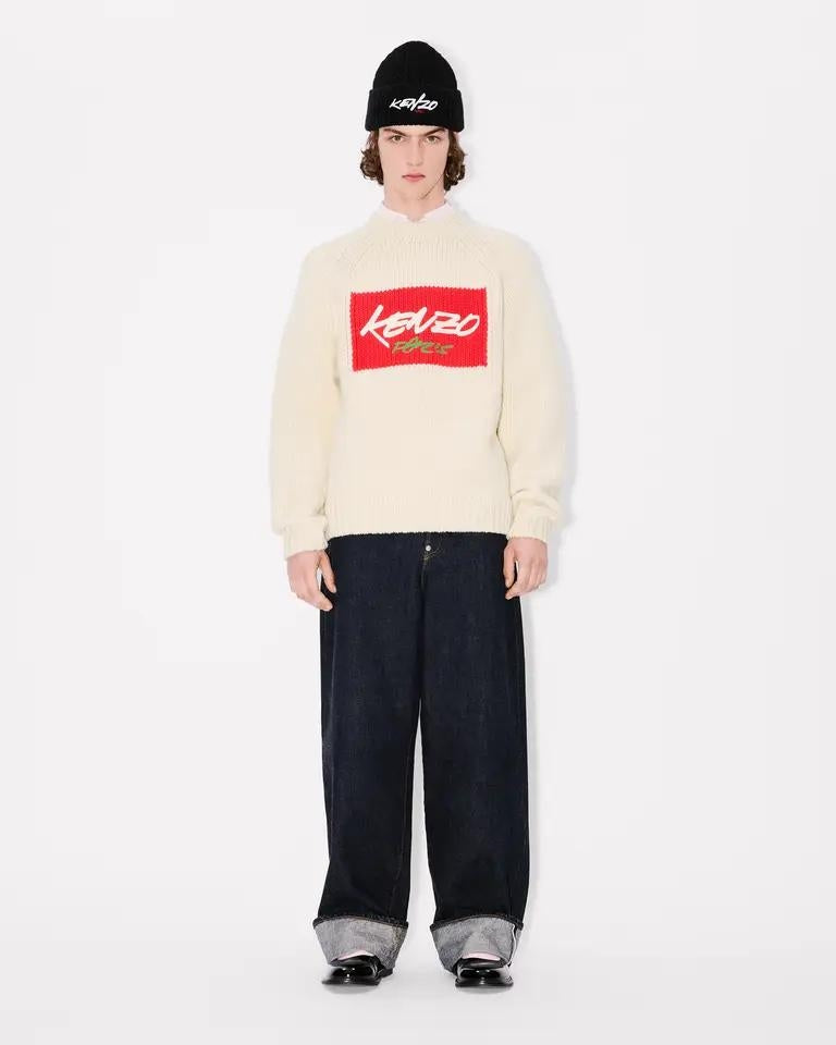 Maglia Kenzo Paris in lana girocollo ricamata uomo