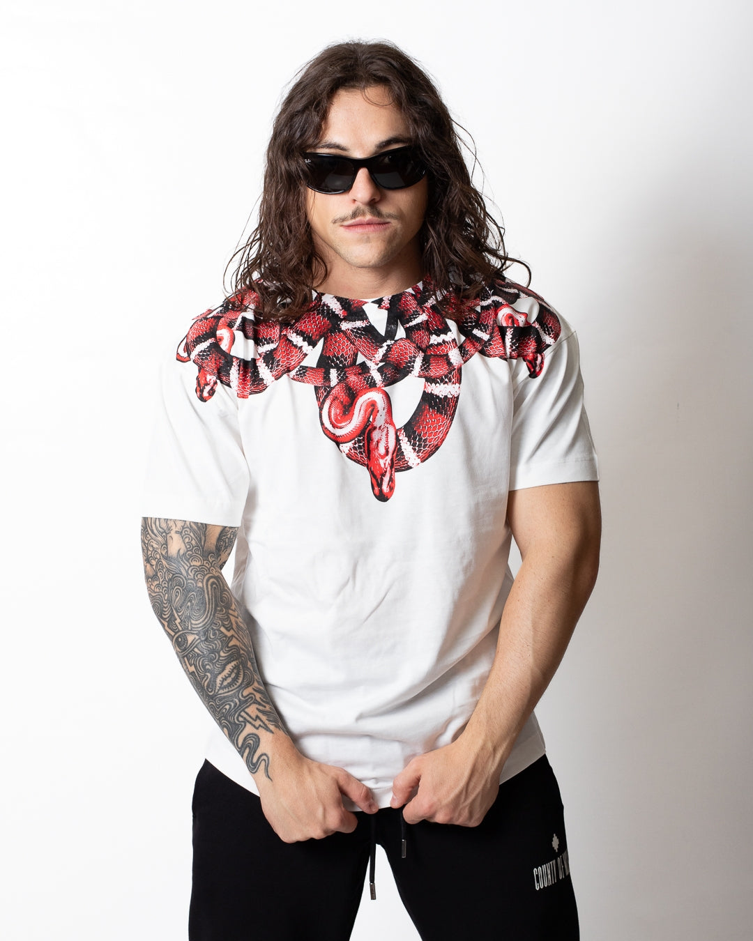 T-Shirt Marcelo Burlon "Red Snake" uomo
