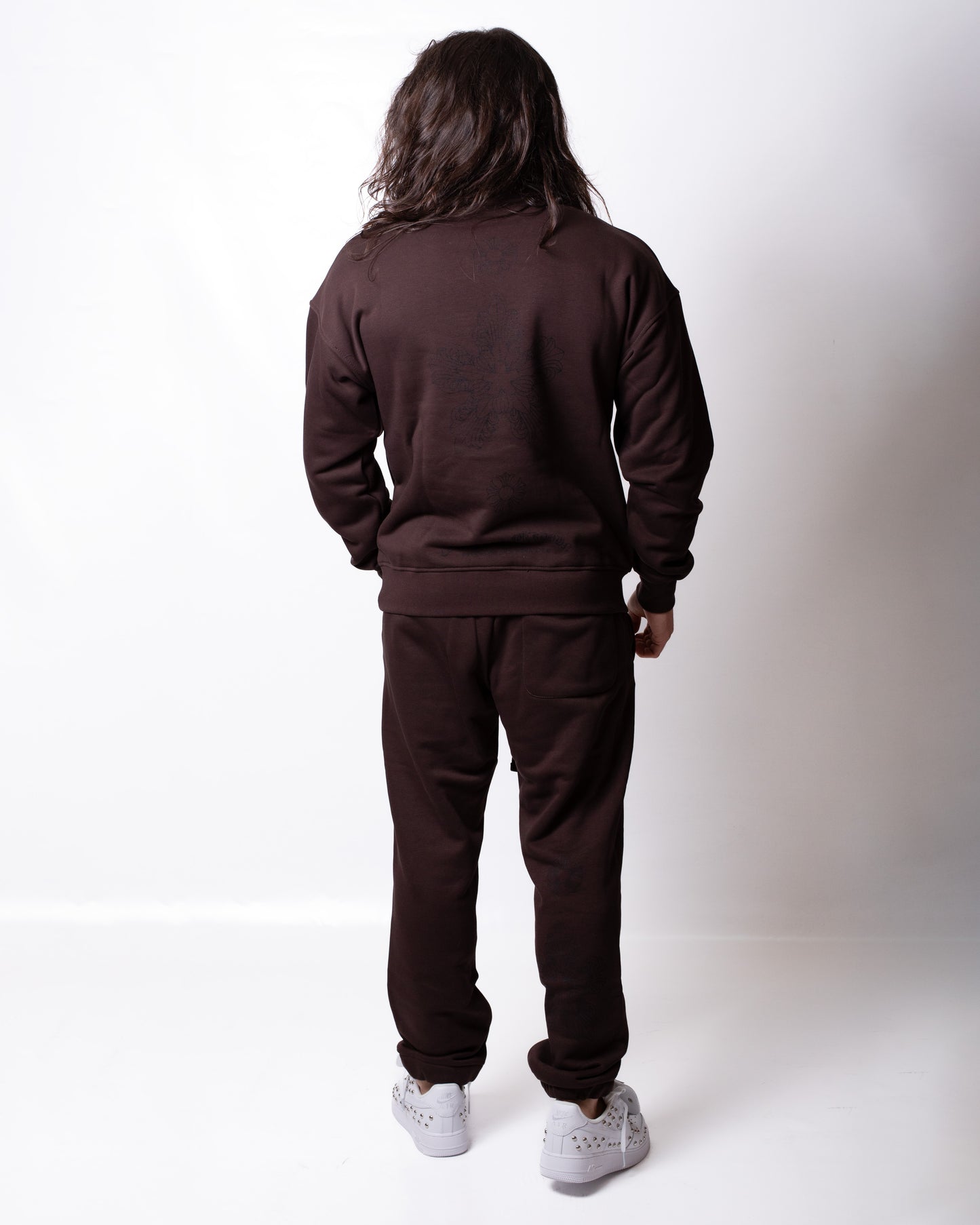 Felpa Comme des Fuckdown girocollo con stampe gothic uomo