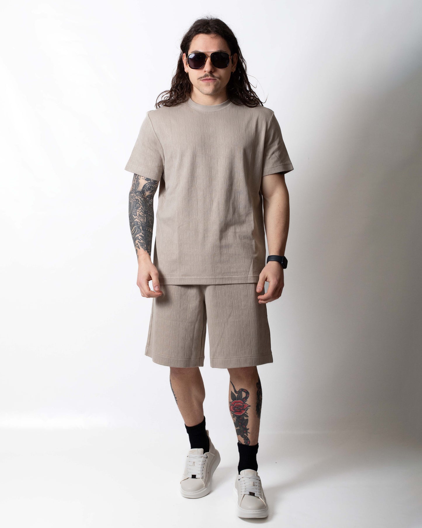 Bermuda Calvin Klein texturizzato in felpa uomo