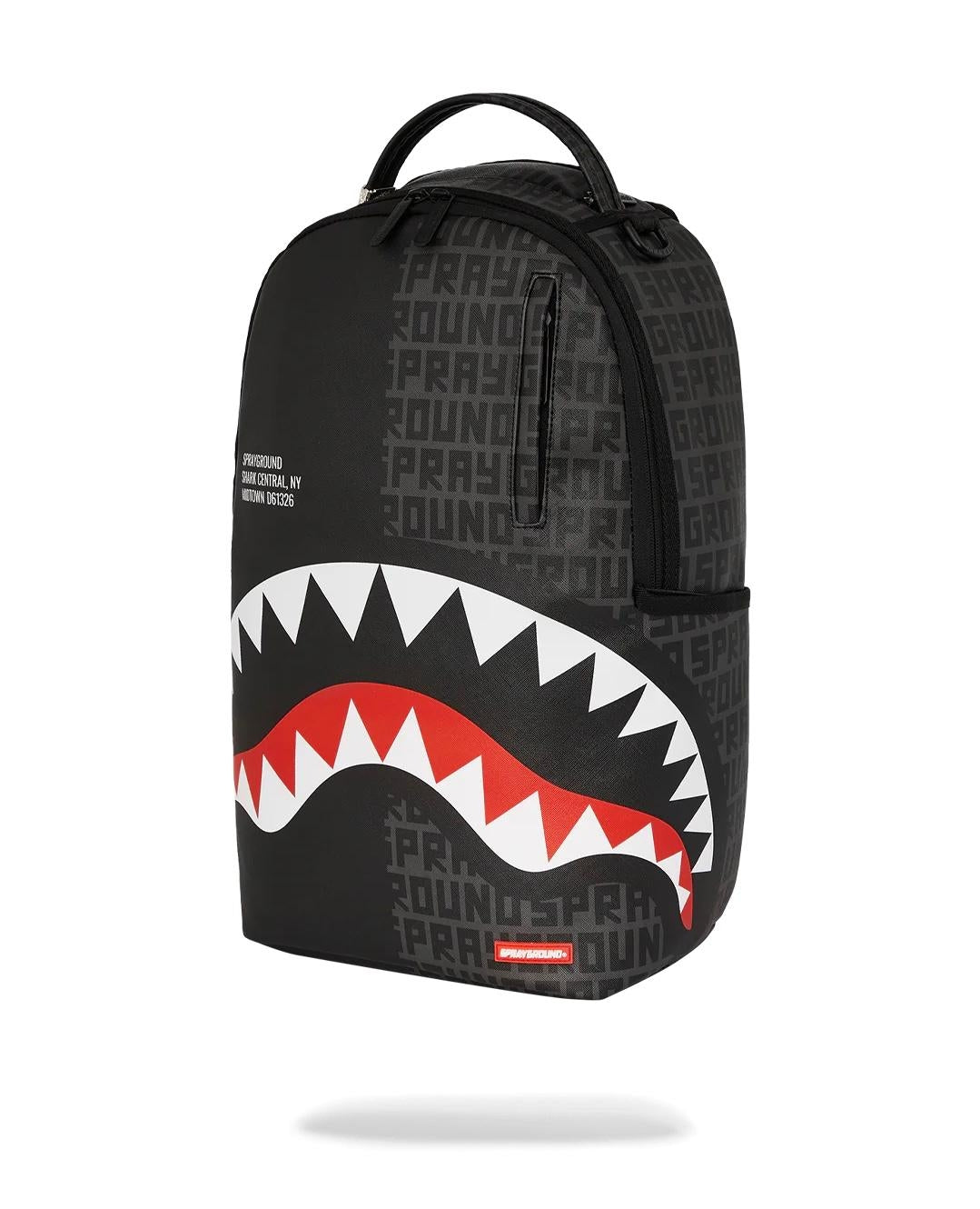 Zaino Sprayground nero Shark central split infinity dlxsv backpack