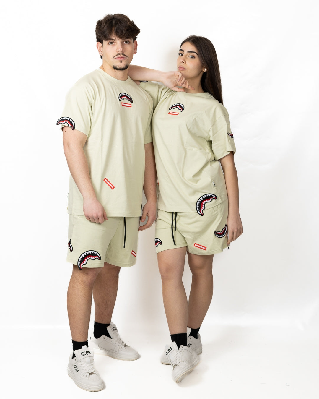 Bermuda Sprayground "Shark Patches sage"