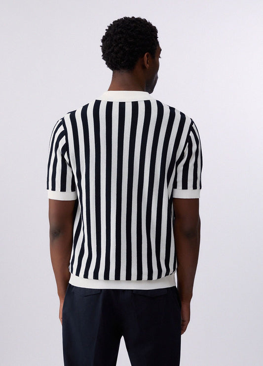 Polo Liu Jo in maglia a strisce uomo