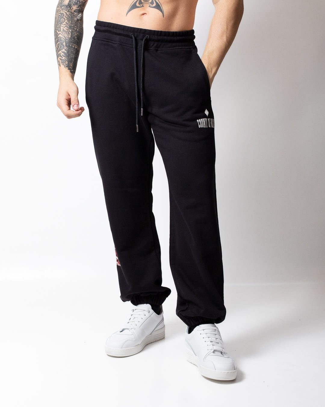 Pantalone Marcelo Burlon in felpa "Snake" uomo