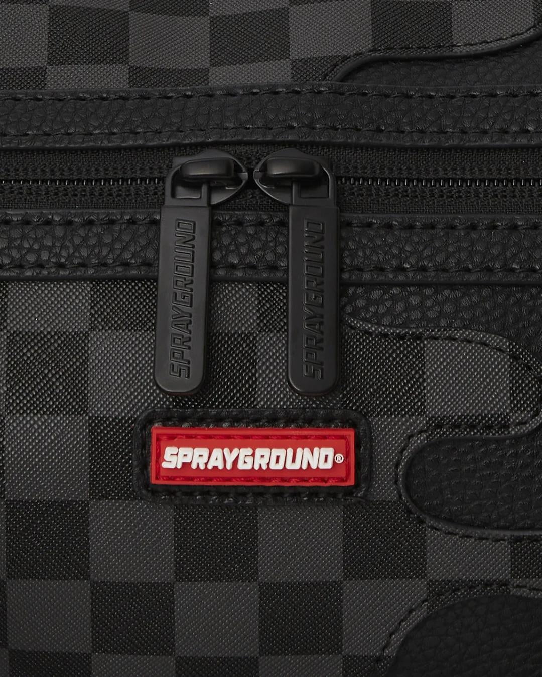 Borsa Sprayground nero unfinished shark mini duffle
