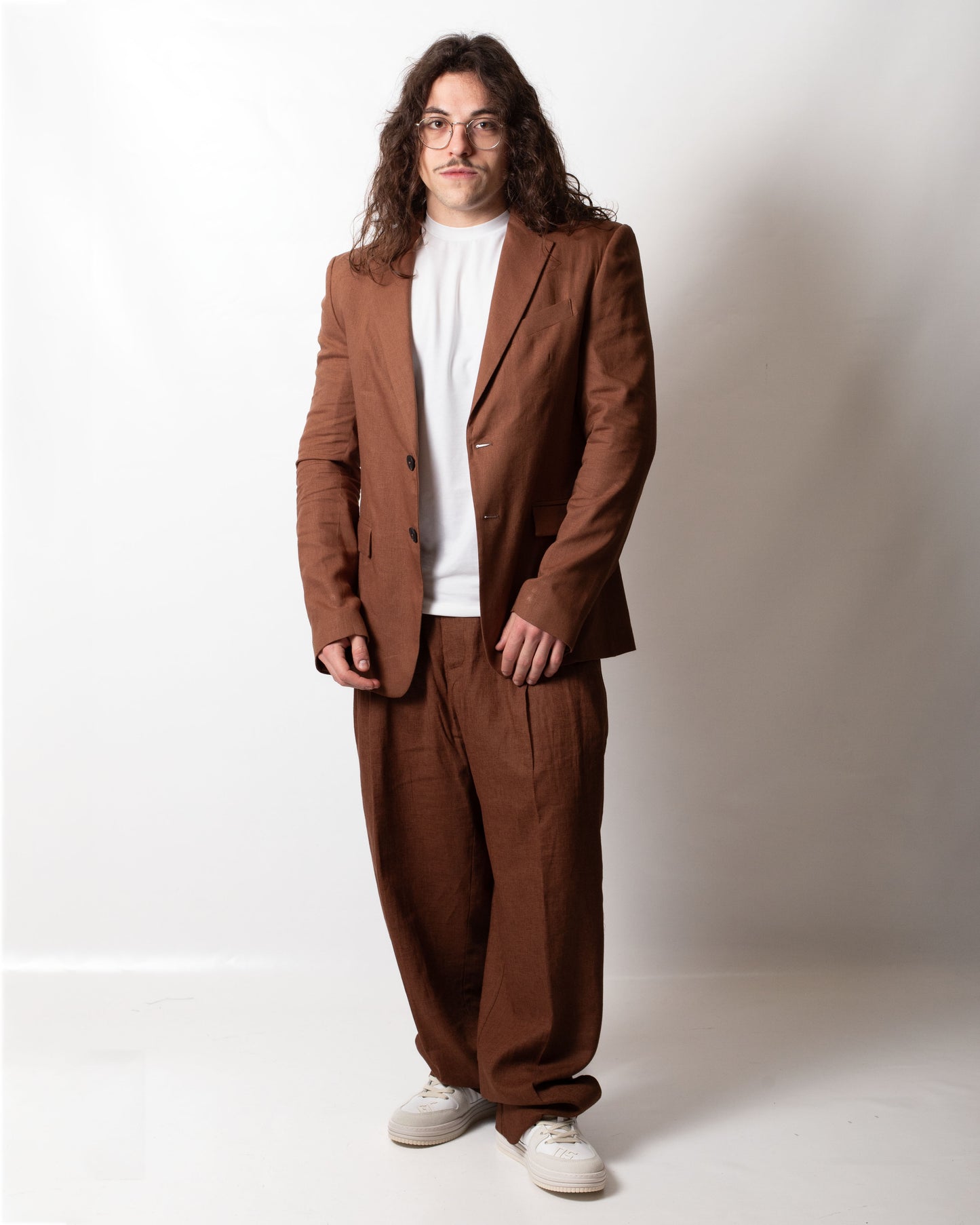 Giacca blazer Gaelle monopetto in lino uomo