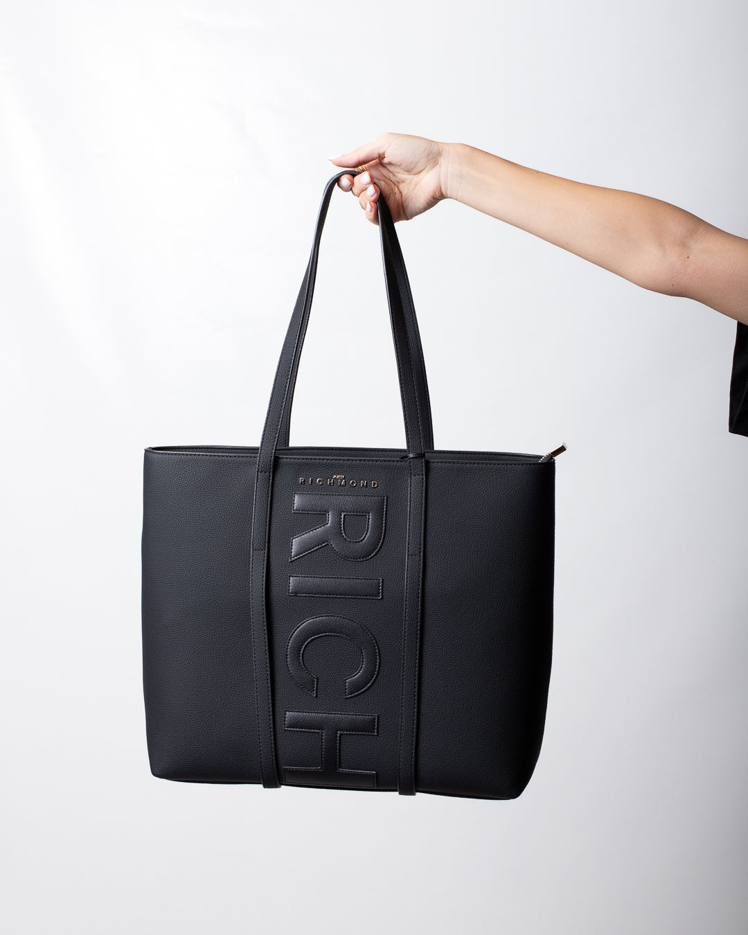 Borsa John Richmond "Shopping Bag" con logo patch donna