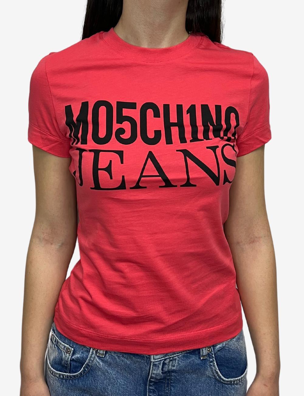 T-Shirt Moschino jeans sfiancata donna