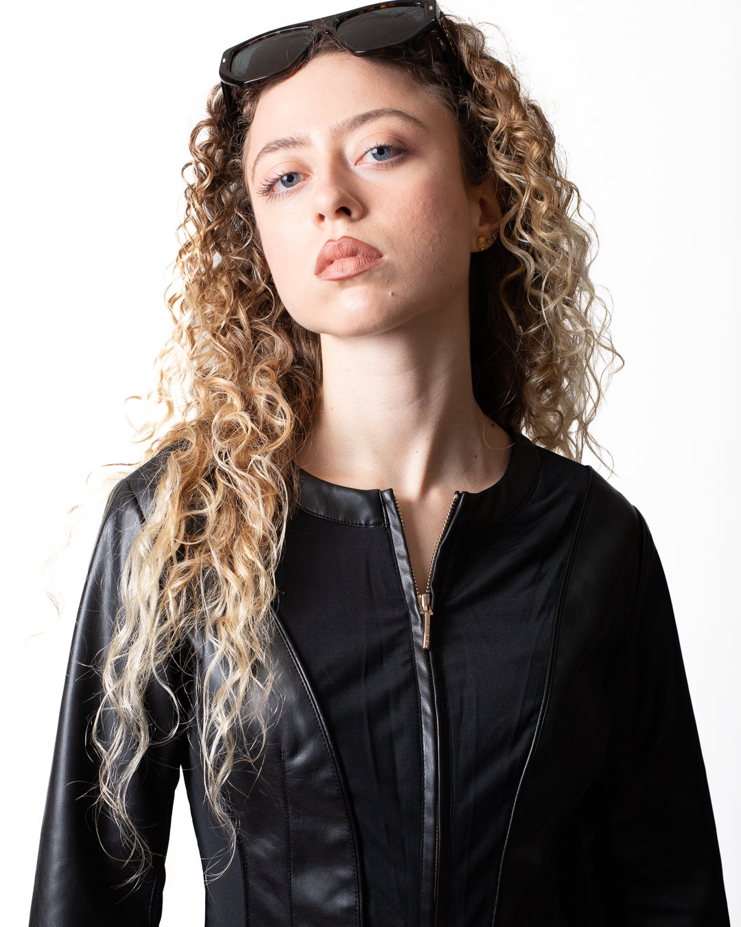 Giacca Nenette cropped in ecopelle donna
