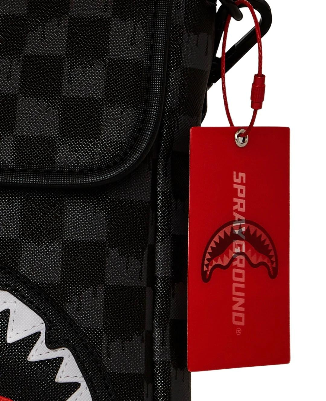 Tracolla Sprayground nero Dripping sharks in paris messenger sling
