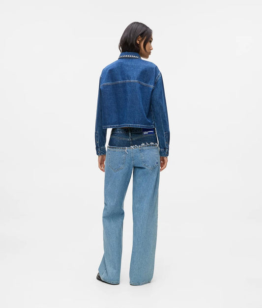 Jeans Karl Lagerfeld mid rise relaxed con borchie donna