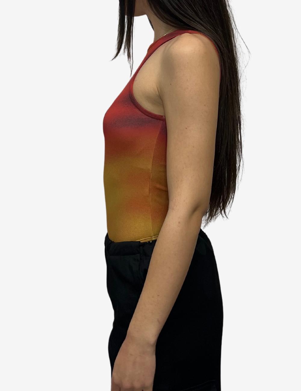 Body Vision of super con grafica "Abstract Fire" donna