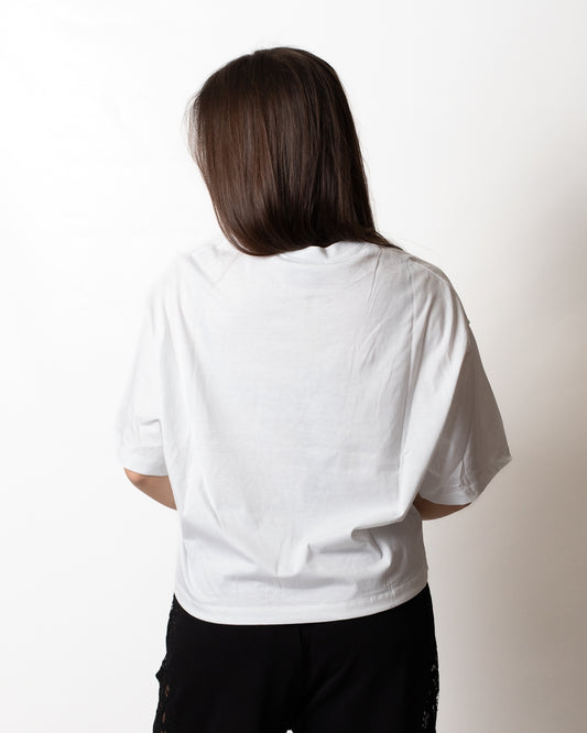 T-Shirt Disclaimer con logo laminato donna
