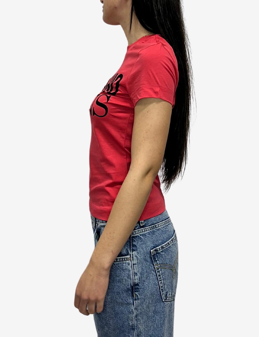 T-Shirt Moschino jeans sfiancata donna