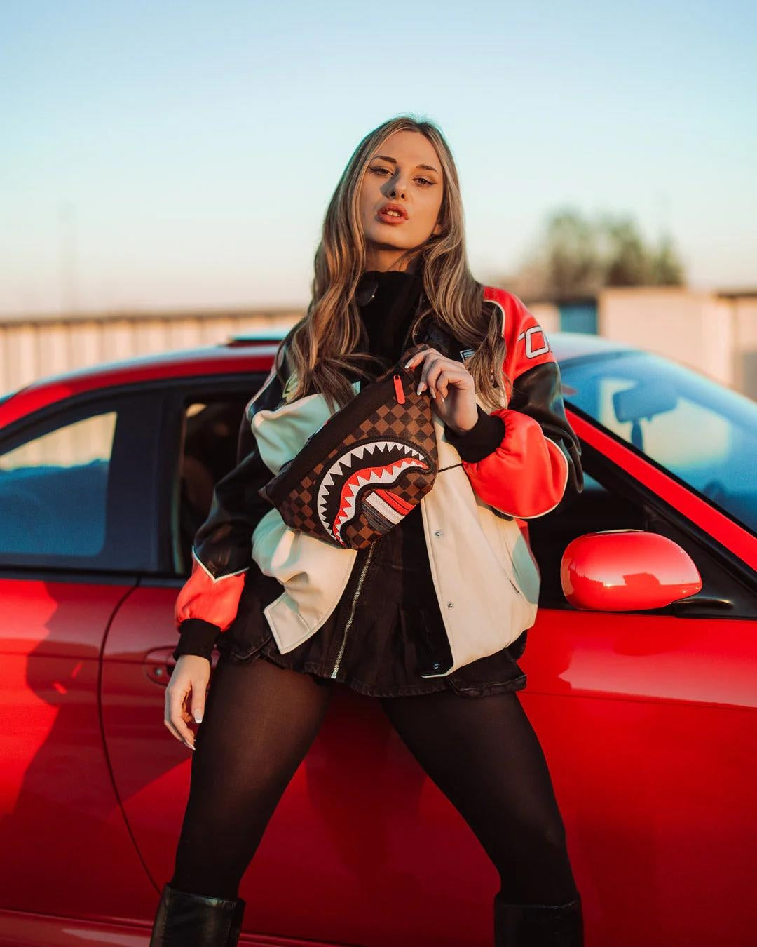 Marsupio Sprayground marrone machine Francaise savvy crossbody