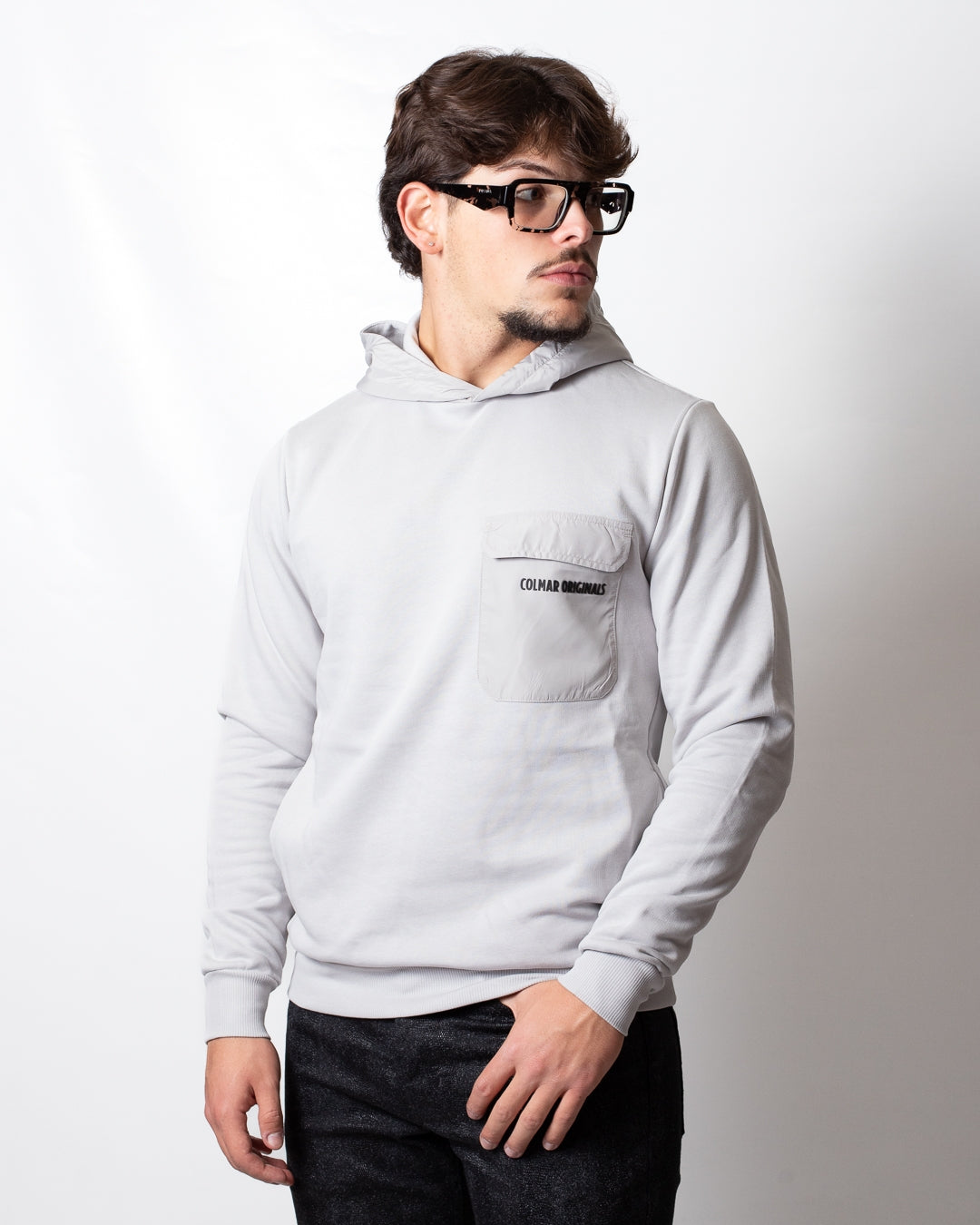 Felpa Colmar con cappuccio e dettagli in nylon uomo