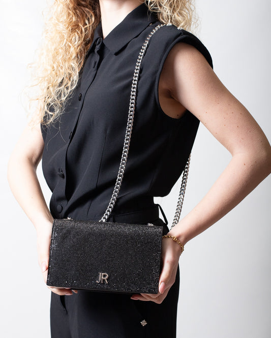 Borsa John Richmond con strass all-over donna