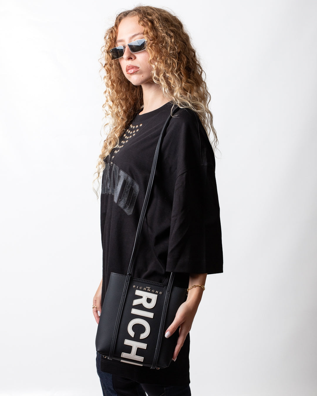 Borsa John Richmond "Shoulder Bag" con patch donna