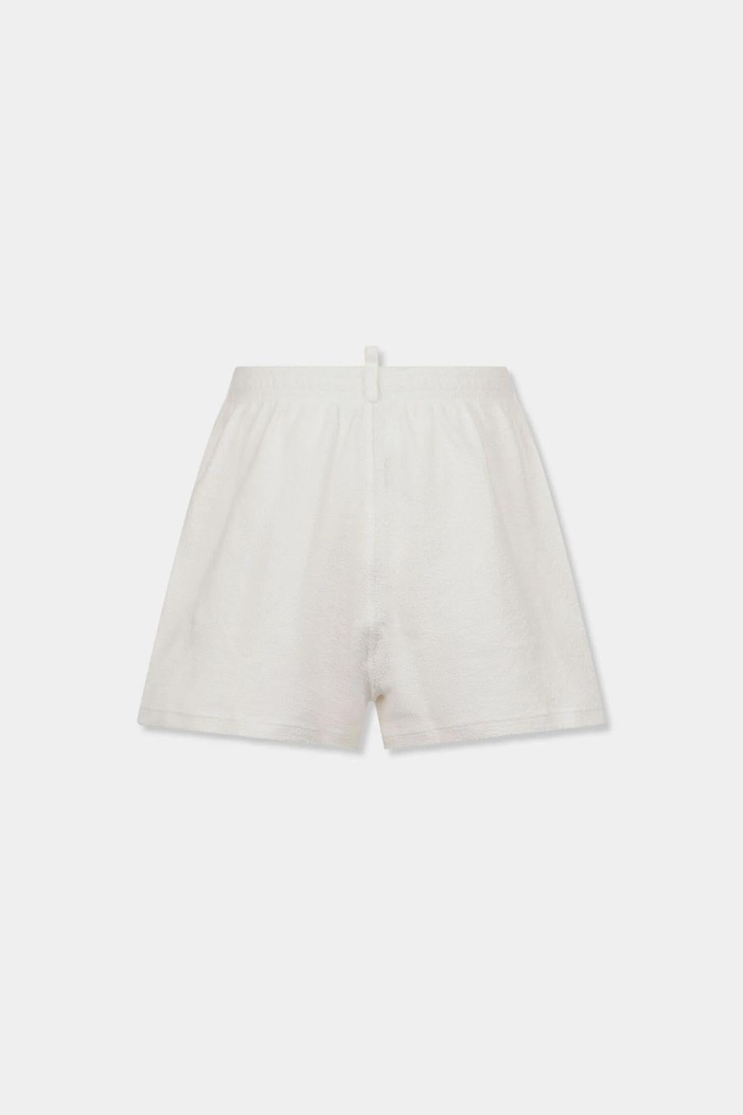 Bermuda Dsquared2 in spugna con logo a contrasto uomo