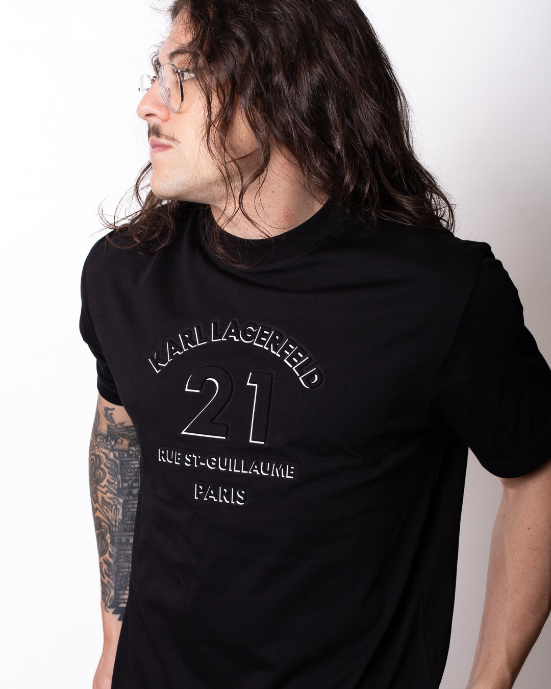 T-Shirt Karl Lagerfeld con stampa in rilievo uomo
