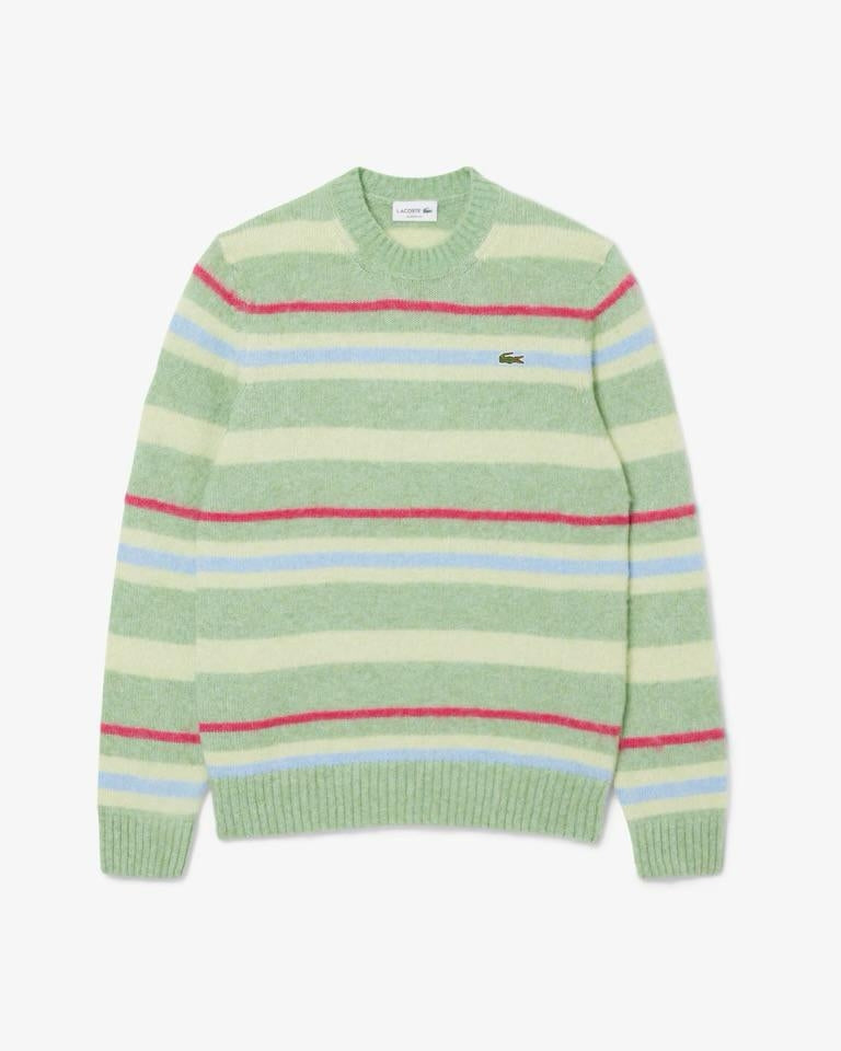 Maglia Lacoste girocollo a strisce multicolor