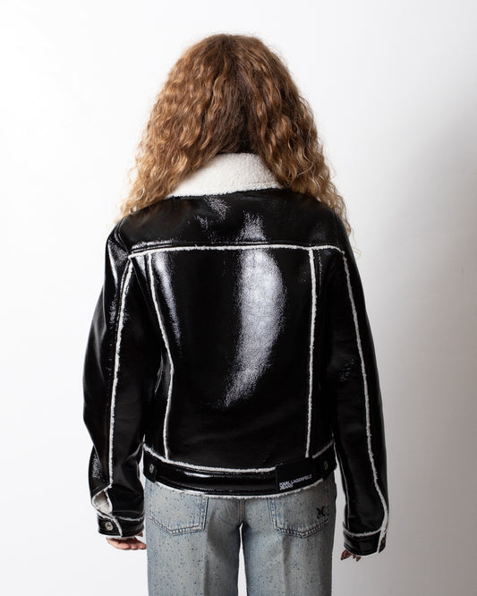 Giubbotto Karl Lagerfeld in ecopelle donna