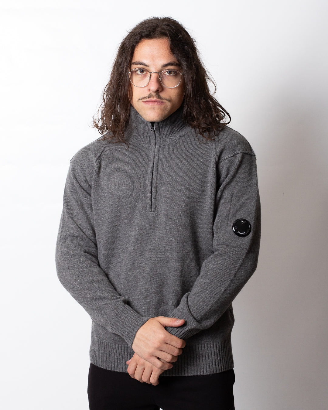 Maglia C.P. Company mezza zip in misto lana uomo