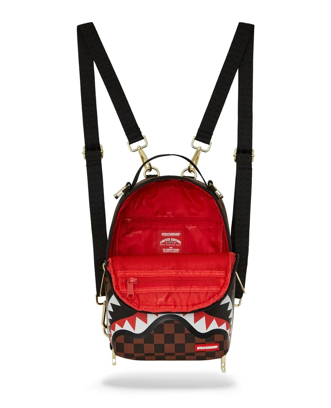 Zaino Sprayground marrone Sharks in a hole in paris dlxsv backpack