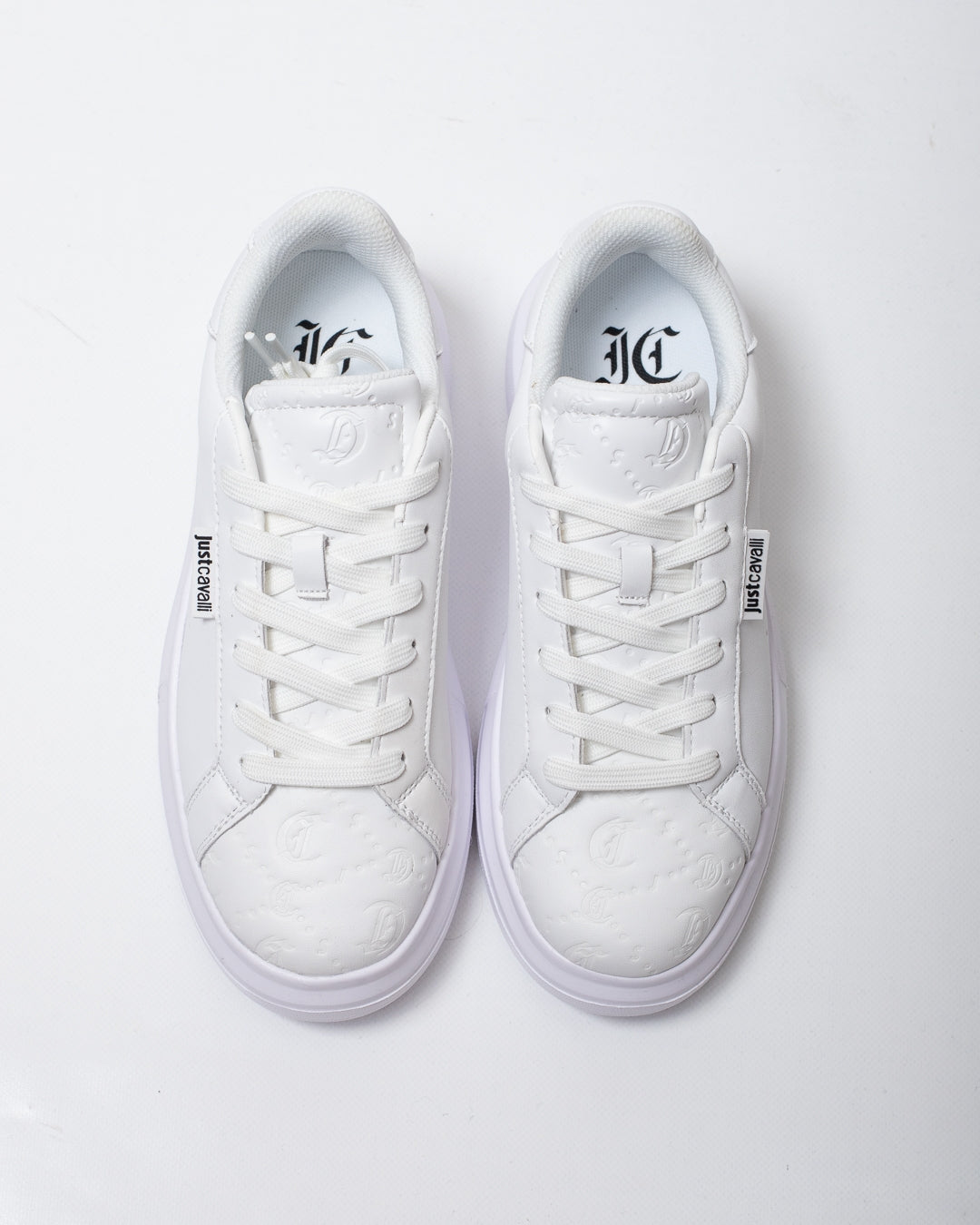 Sneakers Just Cavalli in pelle con logo jacquard uomo