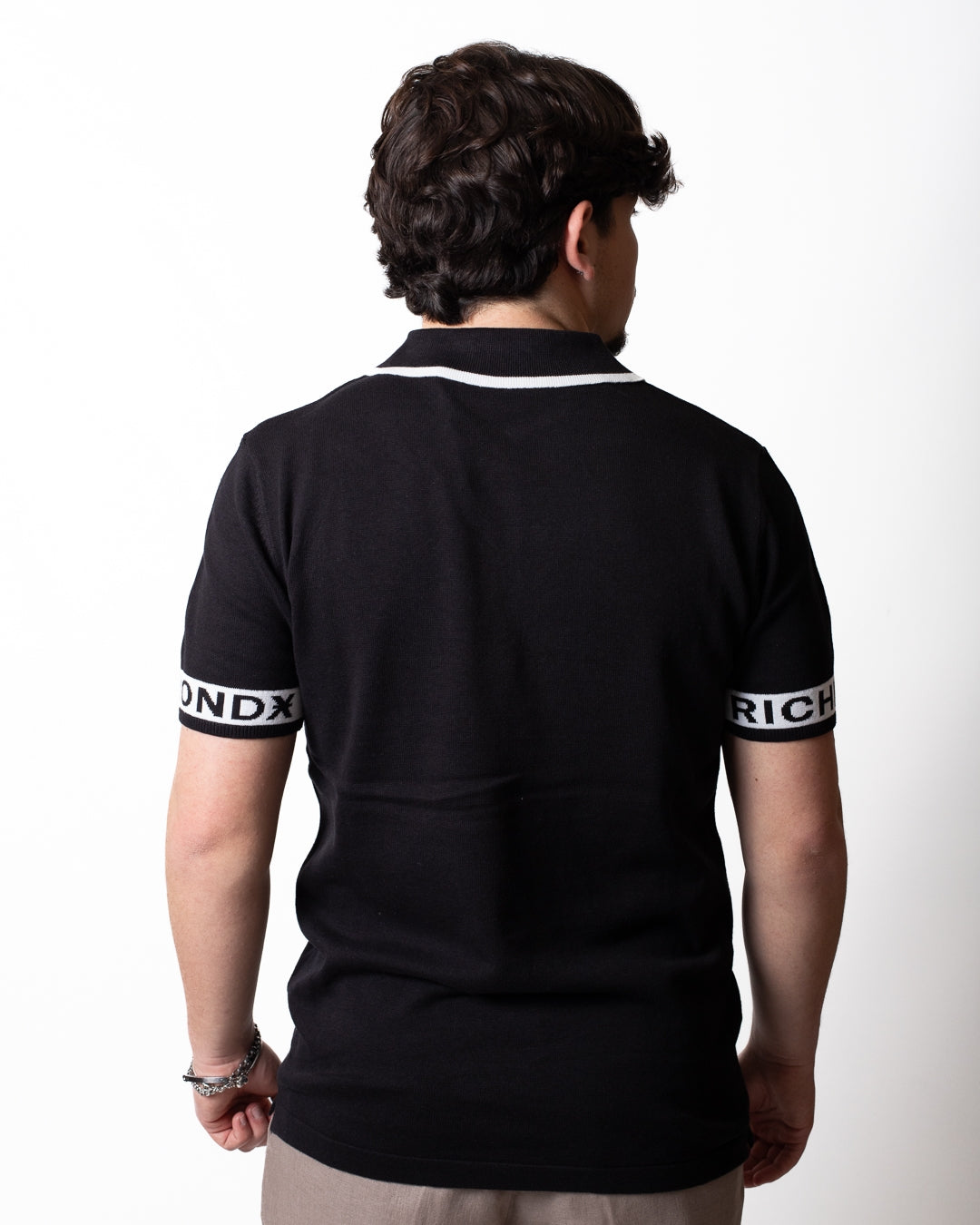 Polo Richmond X in maglia con bande logate uomo