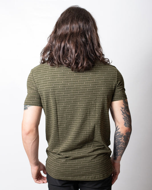 T-Shirt Dsquared2 con logo all-over uomo