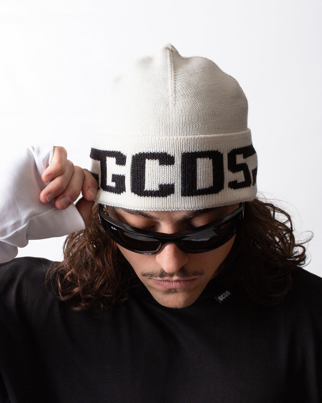 Cappello GCDS in misto lana "Band Logo"