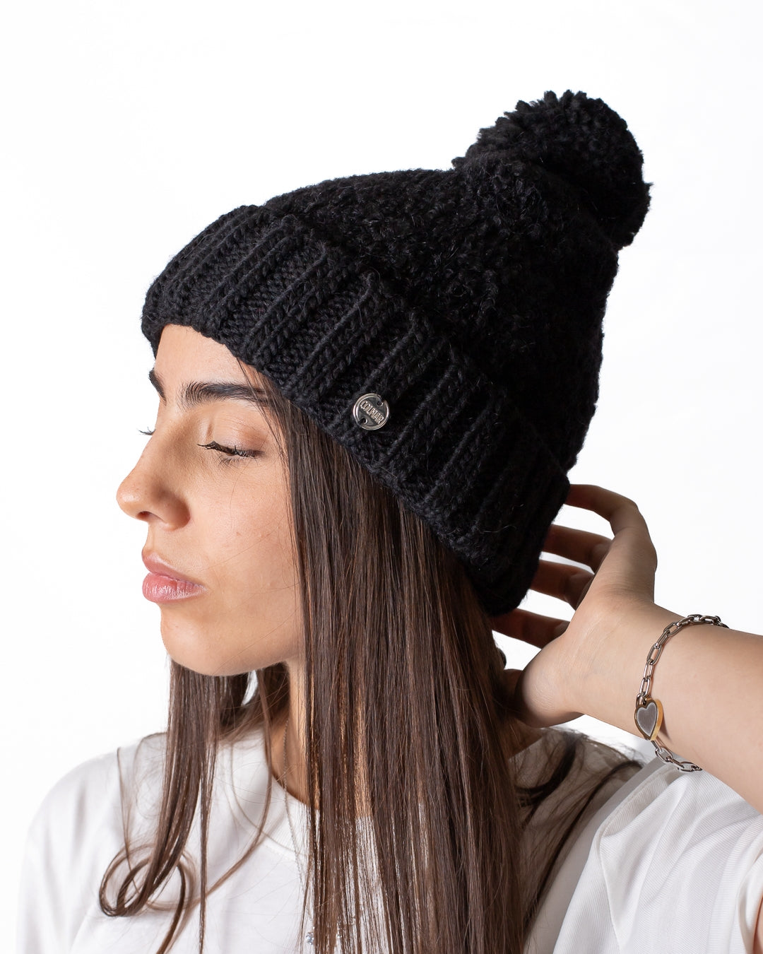 Cappello Colmar in misto alpaca con pon pon