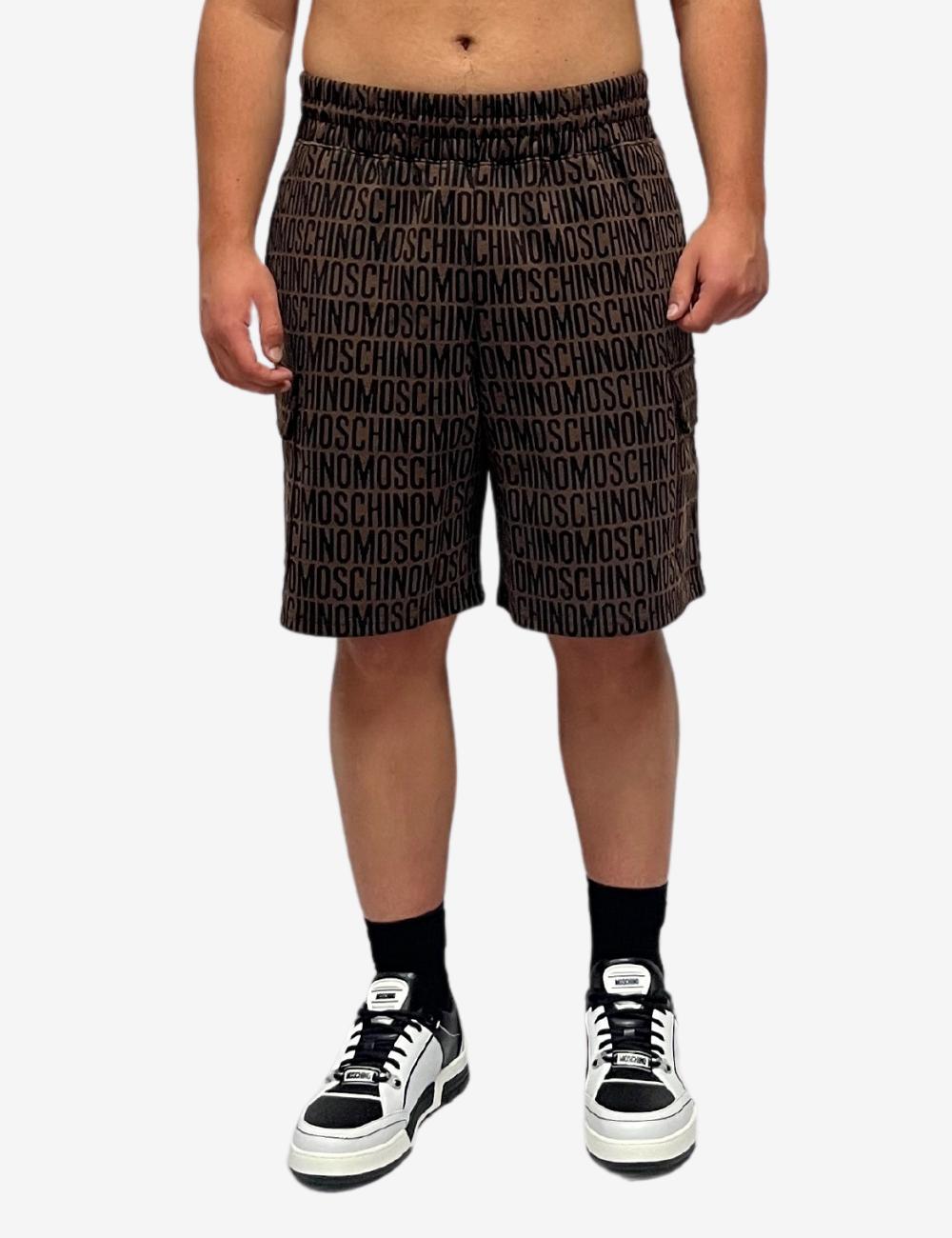 Bermuda Moschino cargo con logo jacquard uomo