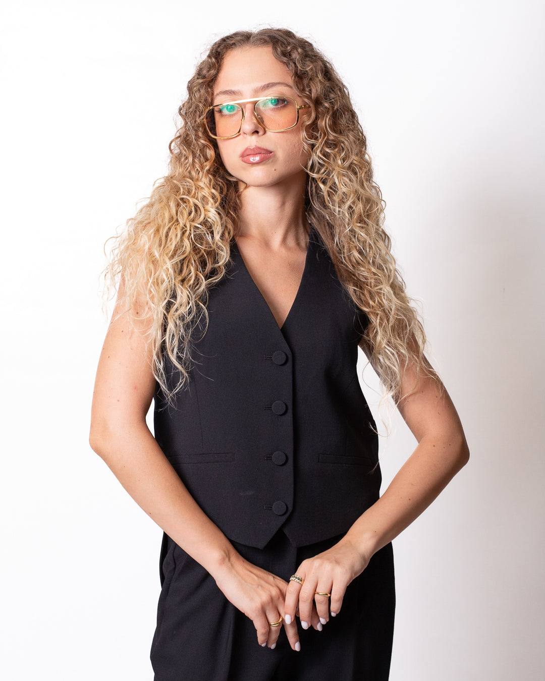 Gilet Twinset Actitude con schiena effetto seta donna