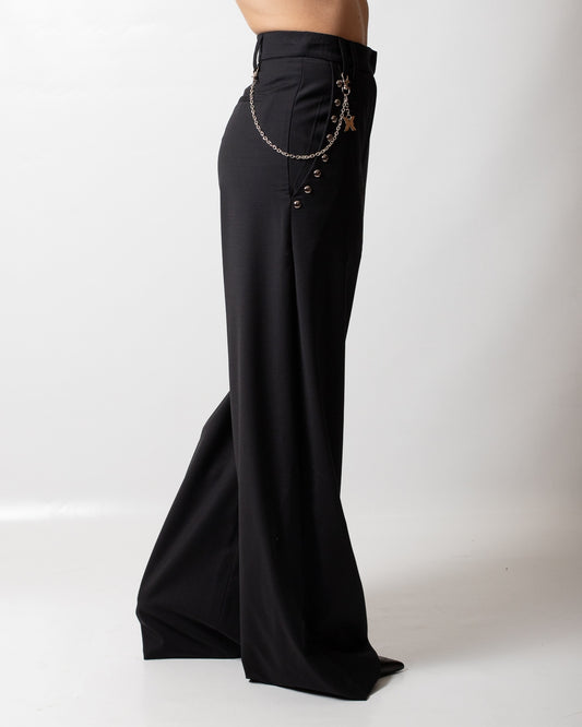 Pantalone Richmond X in misto lana con borchie donna
