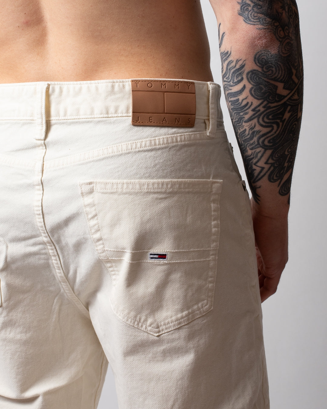 Bermuda Tommy Jeans white cinque tasche uomo