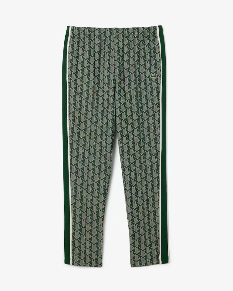 Pantalone Lacoste logato allover uomo
