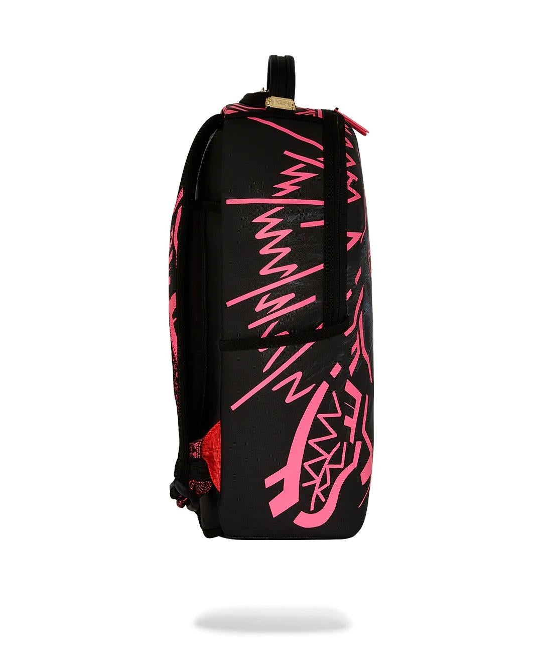 Zaino Sprayground nero AI Lion neon pink backpack