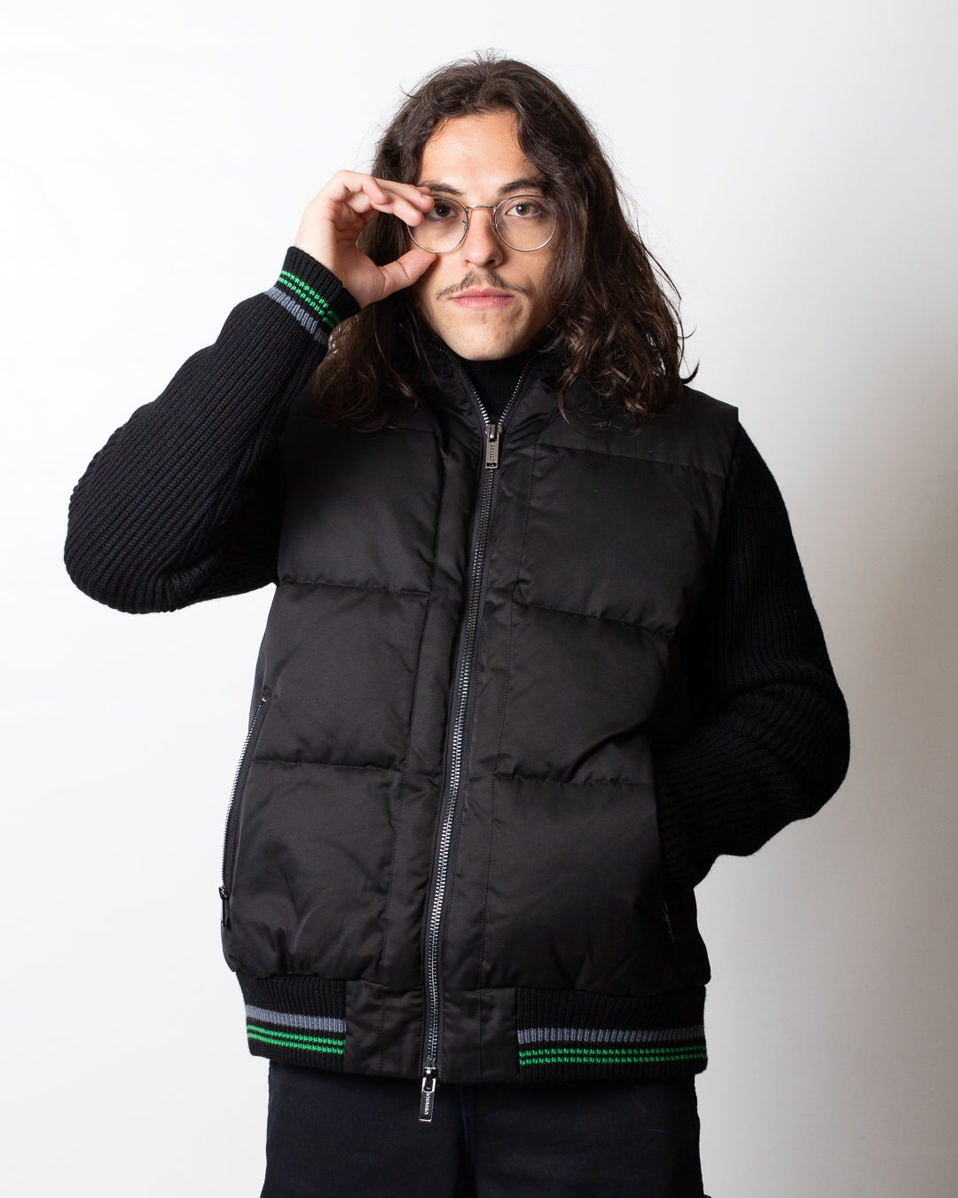 Giubbotto Iceberg con dettagli in maglia uomo