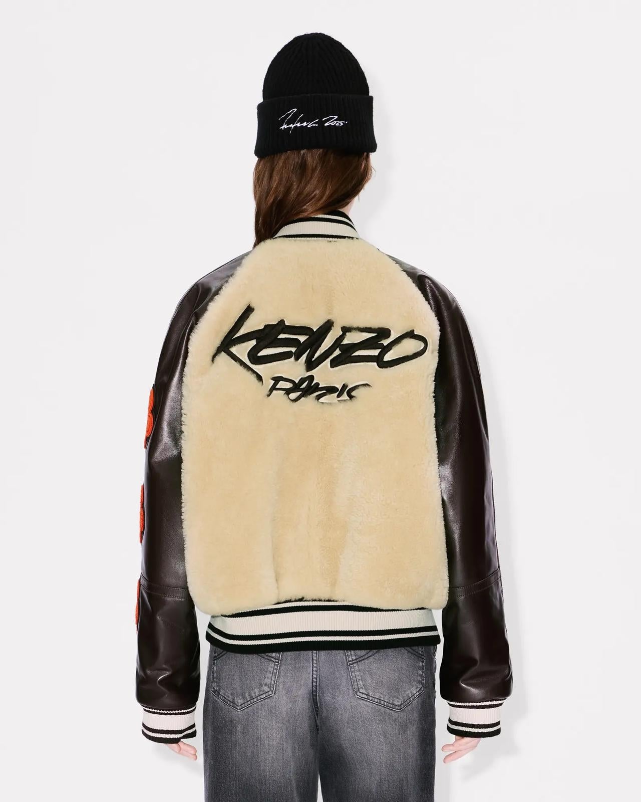 Giubbotto Kenzo Paris "Futura Sherling" in vera pelle