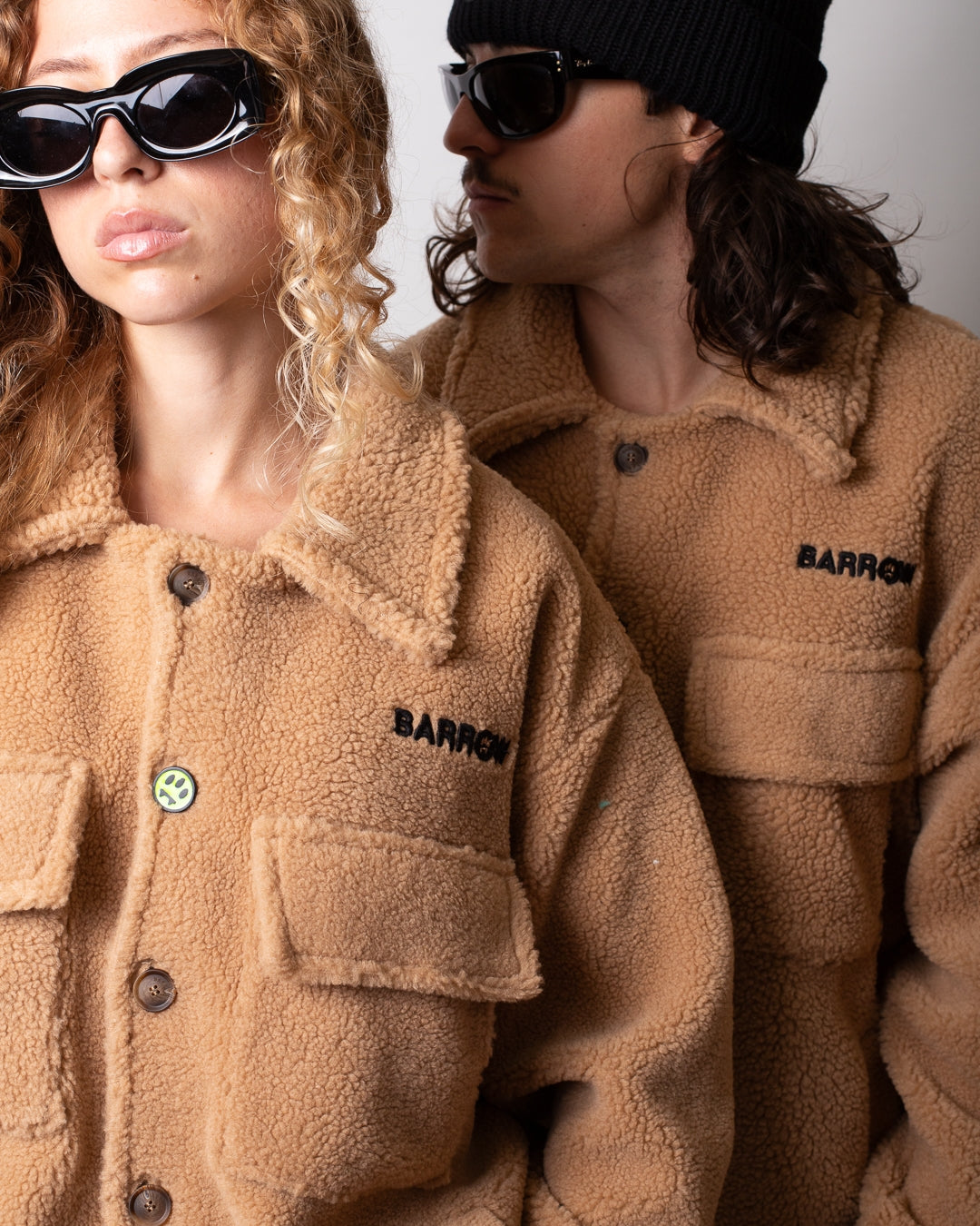 Pelliccia Barrow teddy jacket con stampa