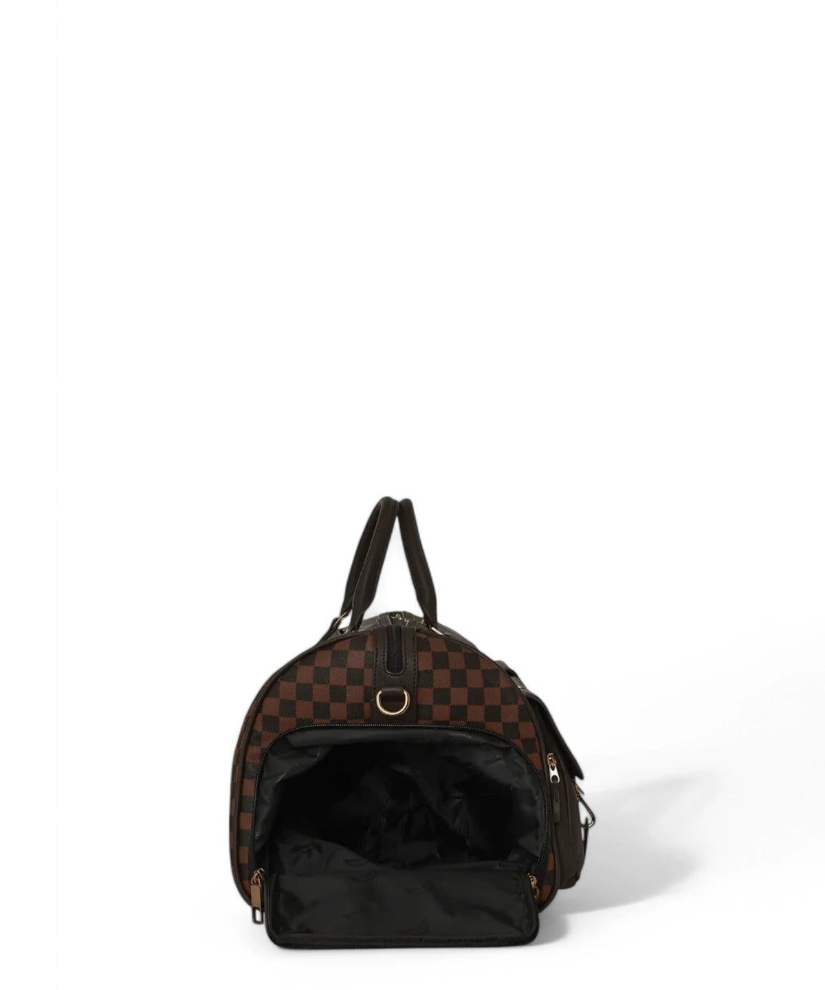 Borsone Sprayground marrone spec ops pixel emboss large duffle