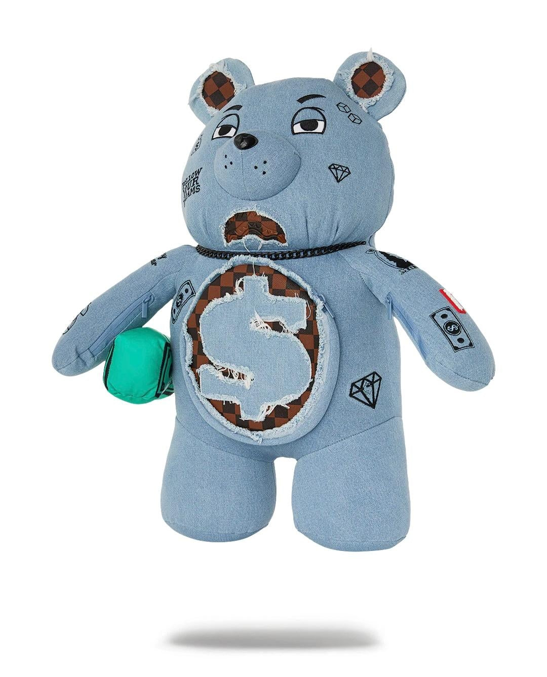 Zaino Sprayground orsetto denim shark moneybear teddy bear shark backpack