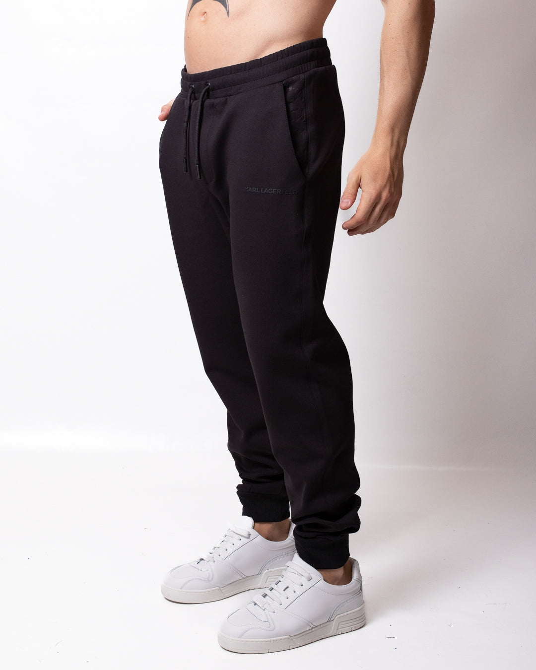 Pantalone Karl Lagerfeld in felpa con tasche jacquard uomo