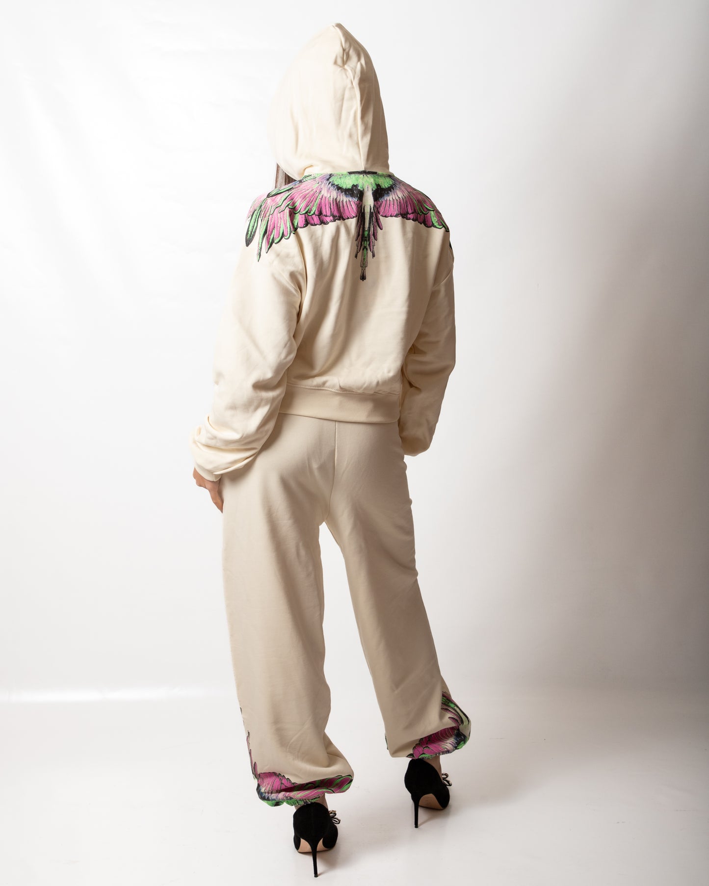 Felpa Marcelo Burlon con cappuccio "Logo Wings" donna