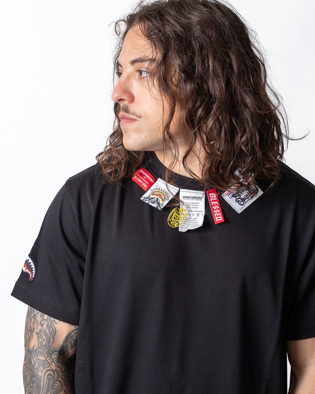 T-Shirt Sprayground regular girocollo "Label"