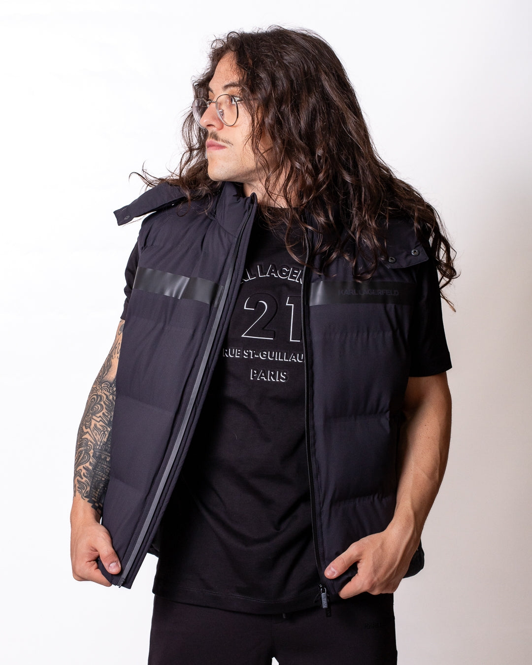 Gilet Karl Lagerfeld con cappuccio removibile uomo